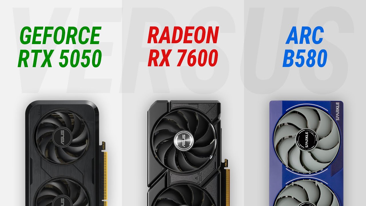 GeForce RTX 5050 vs Radeon RX 7600 vs Arc B580: Test in 8 games at 1080p