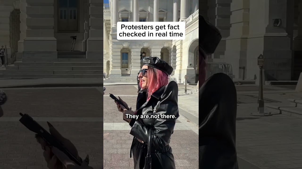 Protesters get fact checked in real time 💀😵&zwj;💫
