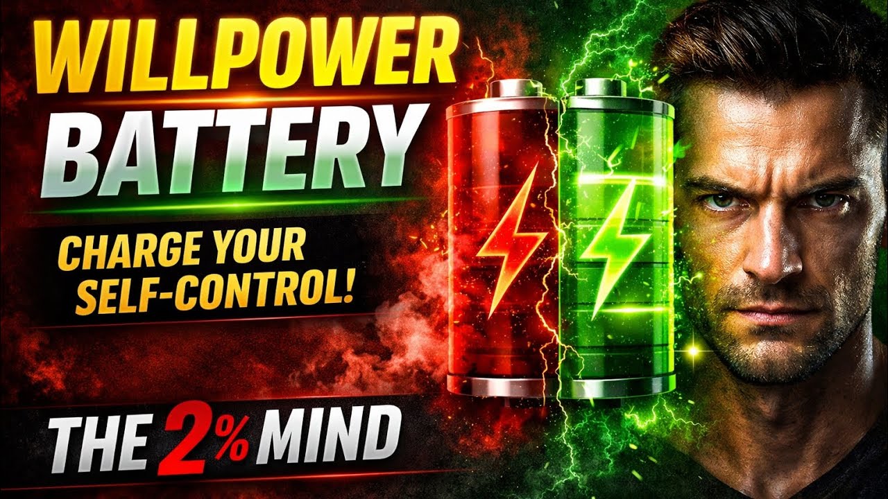 WILLPOWER BATTERY 🔋| #motivation #geniusmindset #psychology #willpower 
