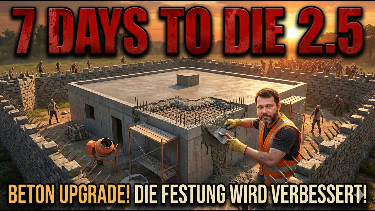 ENDLICH BETON! 🏗️ Wir bauen die ULTIMATIVE Zombie-Festung | 7 Days to Die 2.5 Deutsch [41]