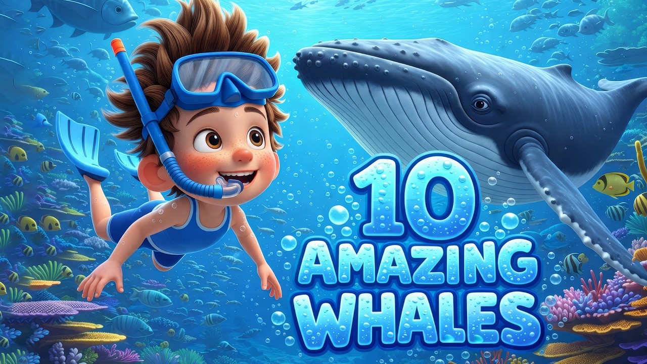 10 Amazing Whales 🐋 | Learn Whale Names for Kids | Ocean Animals #whale #shorts #seaanimals