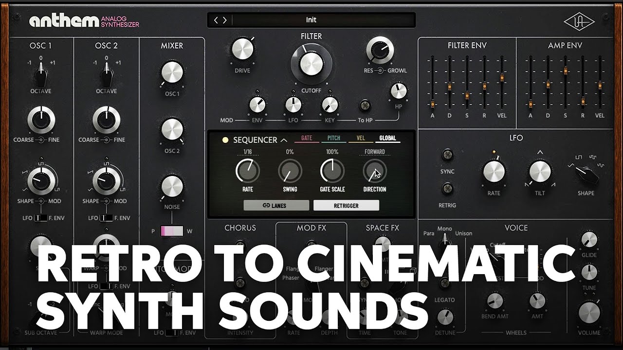 Universal Audio UAD Anthem Virtual Analog Synthesizer Overview