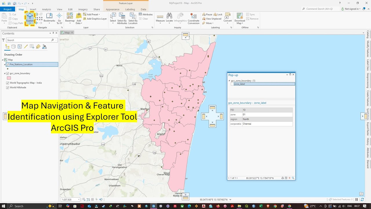 #02: Map Navigation & Feature Identification in ArcGIS Pro | Explore Tool