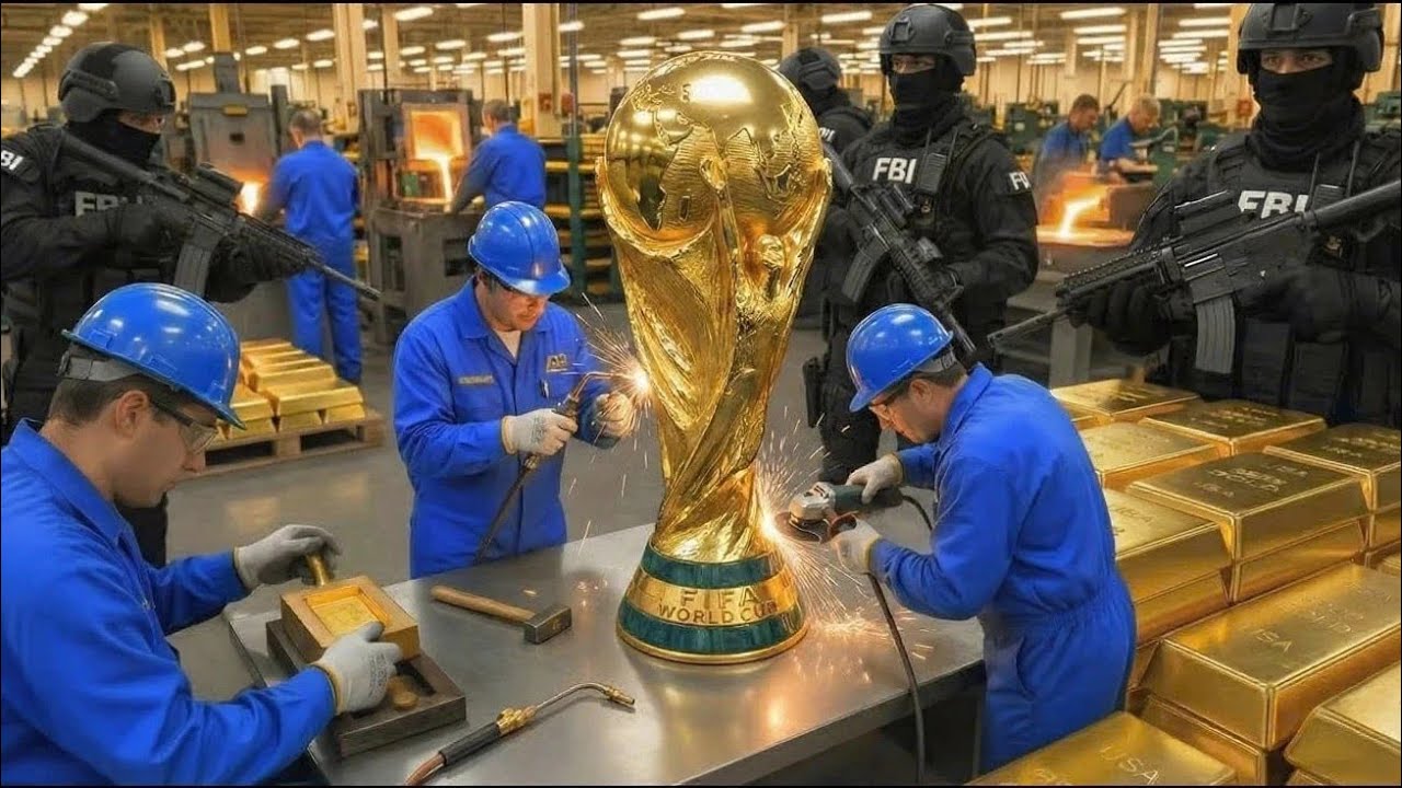 Inside India 🇮🇳: How the T20 World Cup 2026 Trophy Is Made in Pure Gold | Full Manufacturing Process