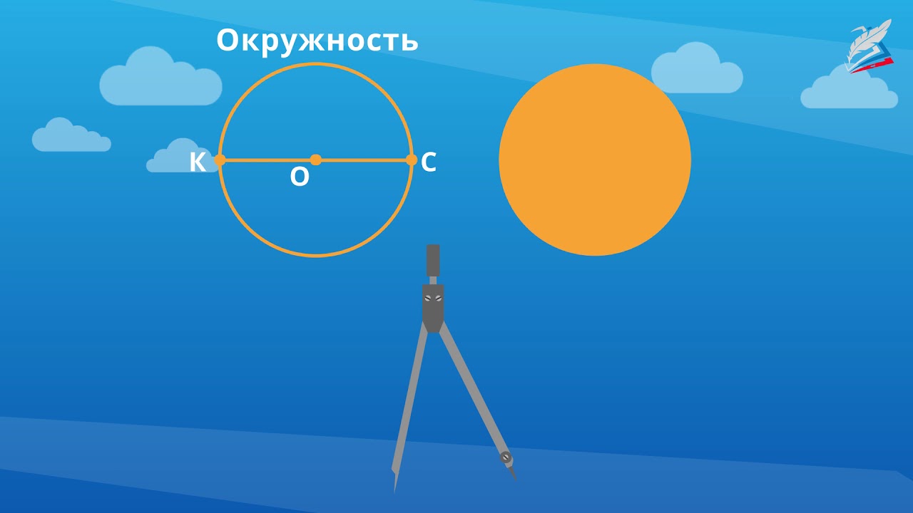 Круг. Окружность (центр, радиус, диаметр)