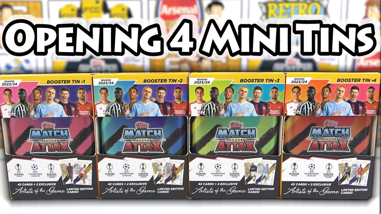 MATCH ATTAX 2023/24 | *NEW* Opening All 4 Booster Tins (Exclusive Limited Editions)