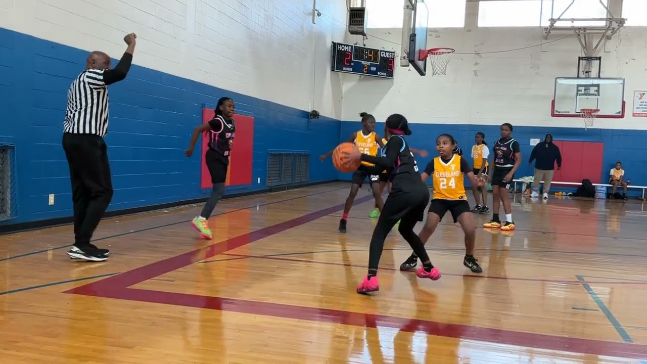 The second quarter of a yellow team vs black team 