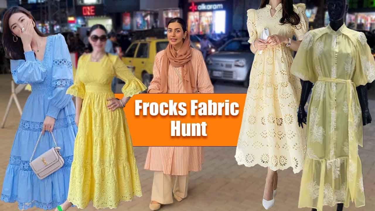 Chikankari and Lace Frock Fabrics Hunt at Rabi Center