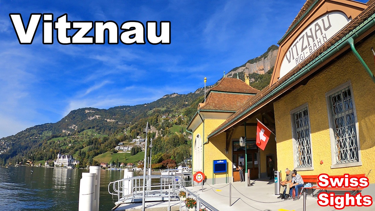 Vitznau Switzerland 4K Vierwaldstättersee Rigi Railway