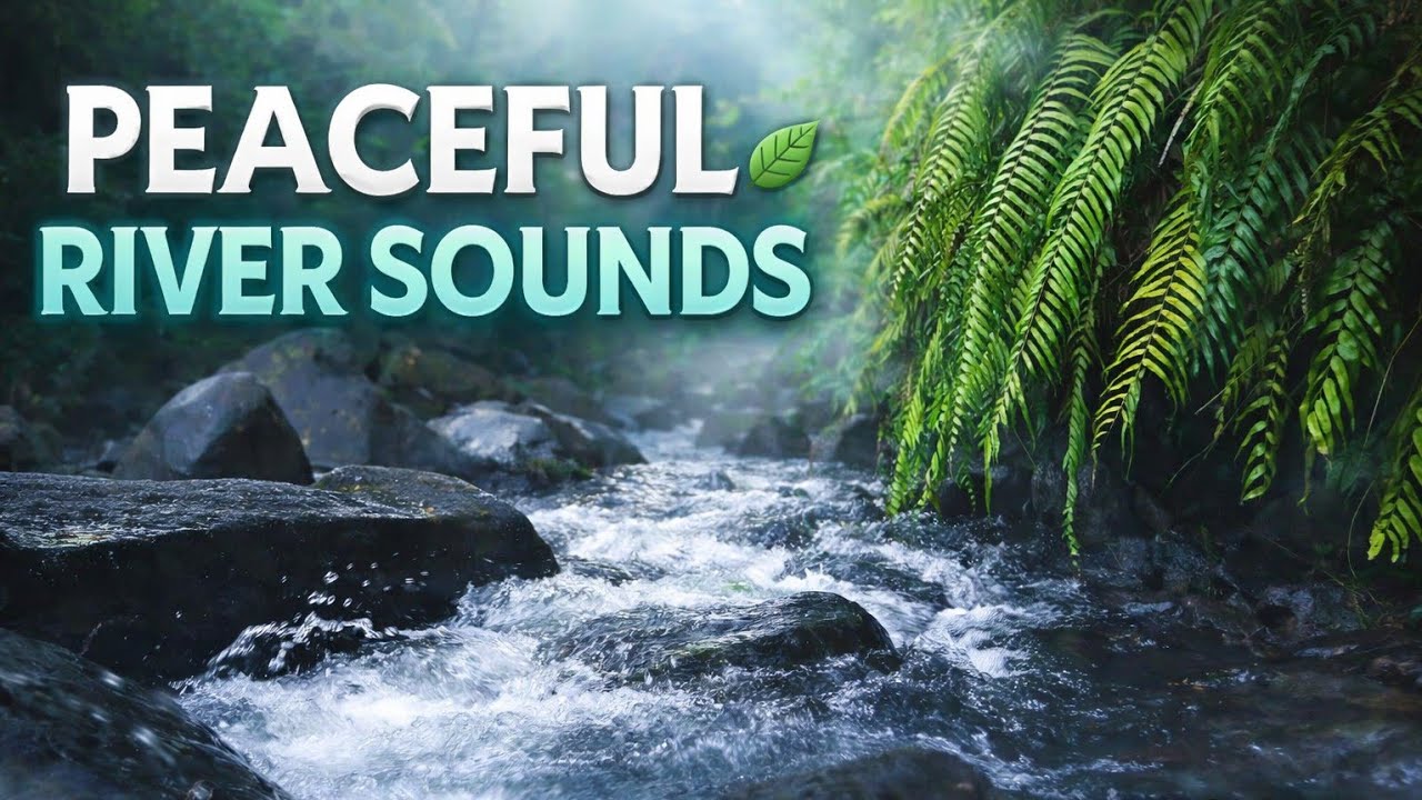 1 Hour Peaceful River Sound | Relaxing Nature ASMR Water Flow for Sleep & Study