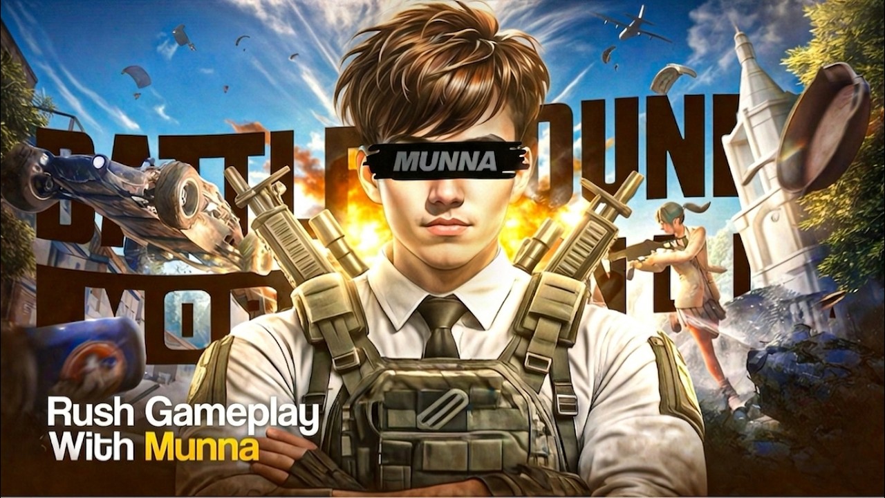 CONQUEROR LOBBY RUSH GAMEPLAY 🔥| PUBG - BGMI Live | YouTube MUNNA