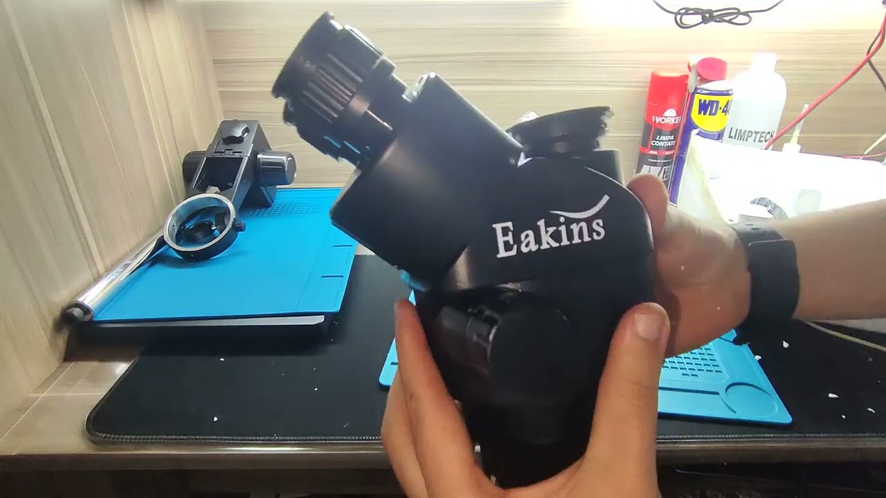 MICROSCÓPIO TRINOCULAR EAKINS-UNBOXING,MONTAGEM,TESTE!Comprei e tive uma SURPRESA...