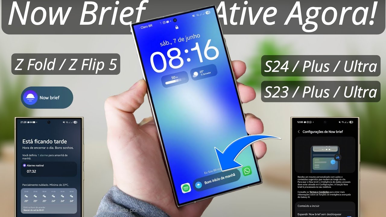 One UI 7 - Ative Agora! Now Brief Em Toda Linha S23 / S24 / ZFold e ZFlip 5 Sem Bugs - Guia Completo