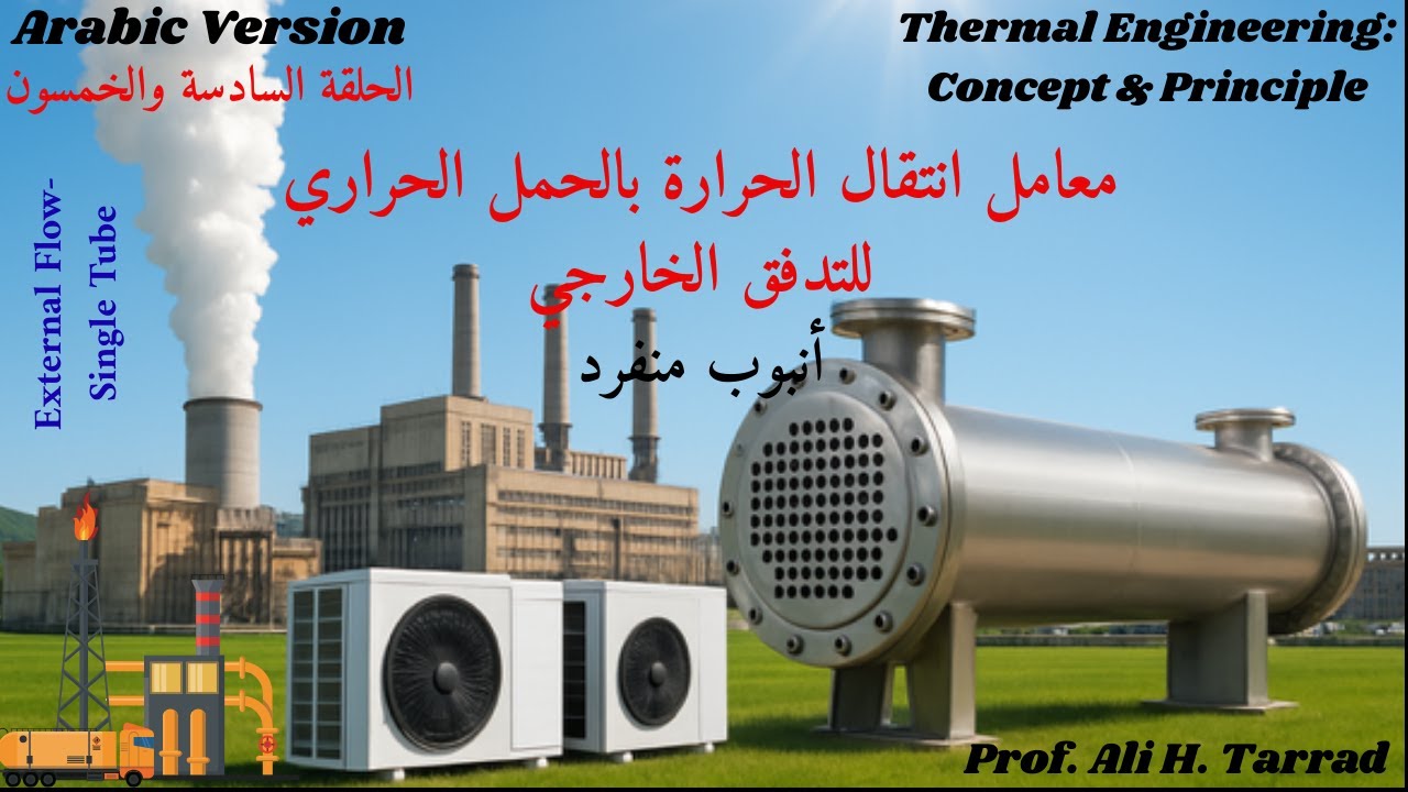 Estimating.. External Flow HTC معامل انتقال الحرارة بالحمل الحراري للتدفق الخارجي: الانبوب المنفرد