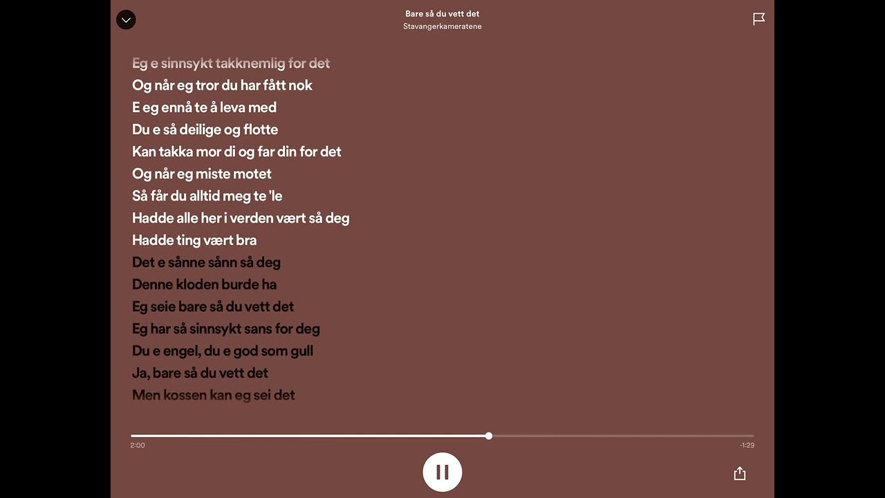 Bare Så Du Vett Det
