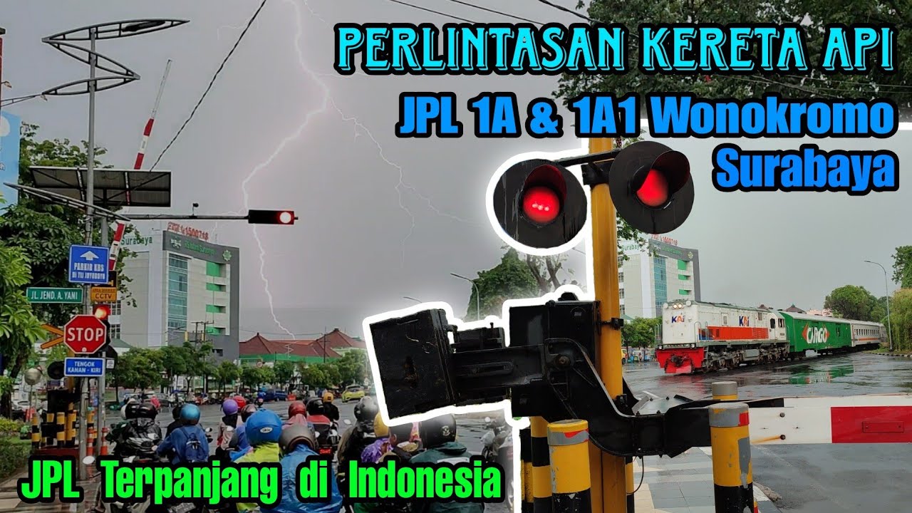 Perlintasan Kereta Api JPL 1A dan 1A1 RSI Wonokromo, Kota Surabaya !!!