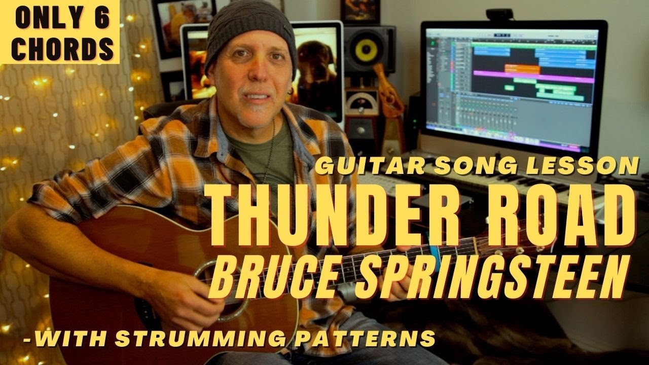 Thunder Road by Bruce Springsteen Arranged for Guitar Song Lesson