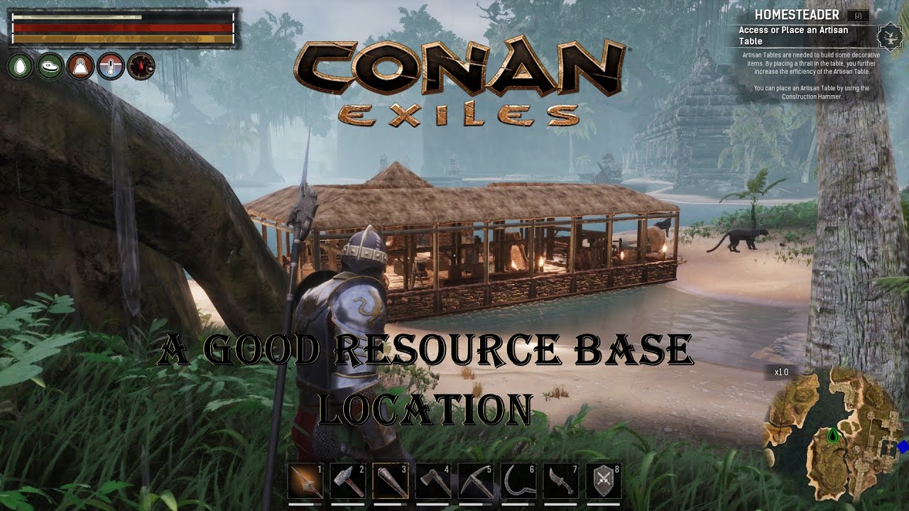 Conan Exiles - A Good Resource Base Location