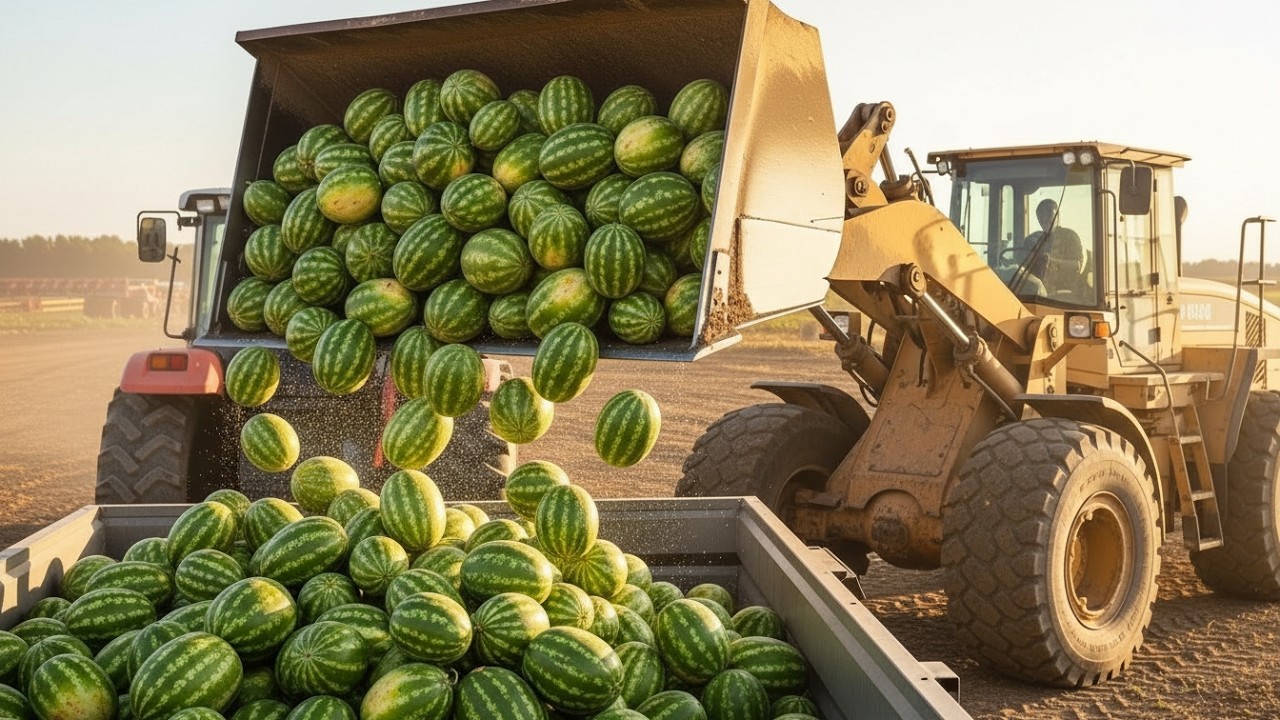 The World’s Largest Watermelon Farm: From Seed to Harvest (Full Process)