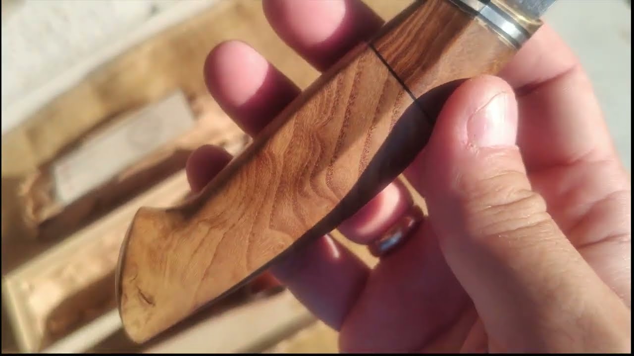 HandMade Knife form Forged Steel  and Stabilize Bulgarin Ash
