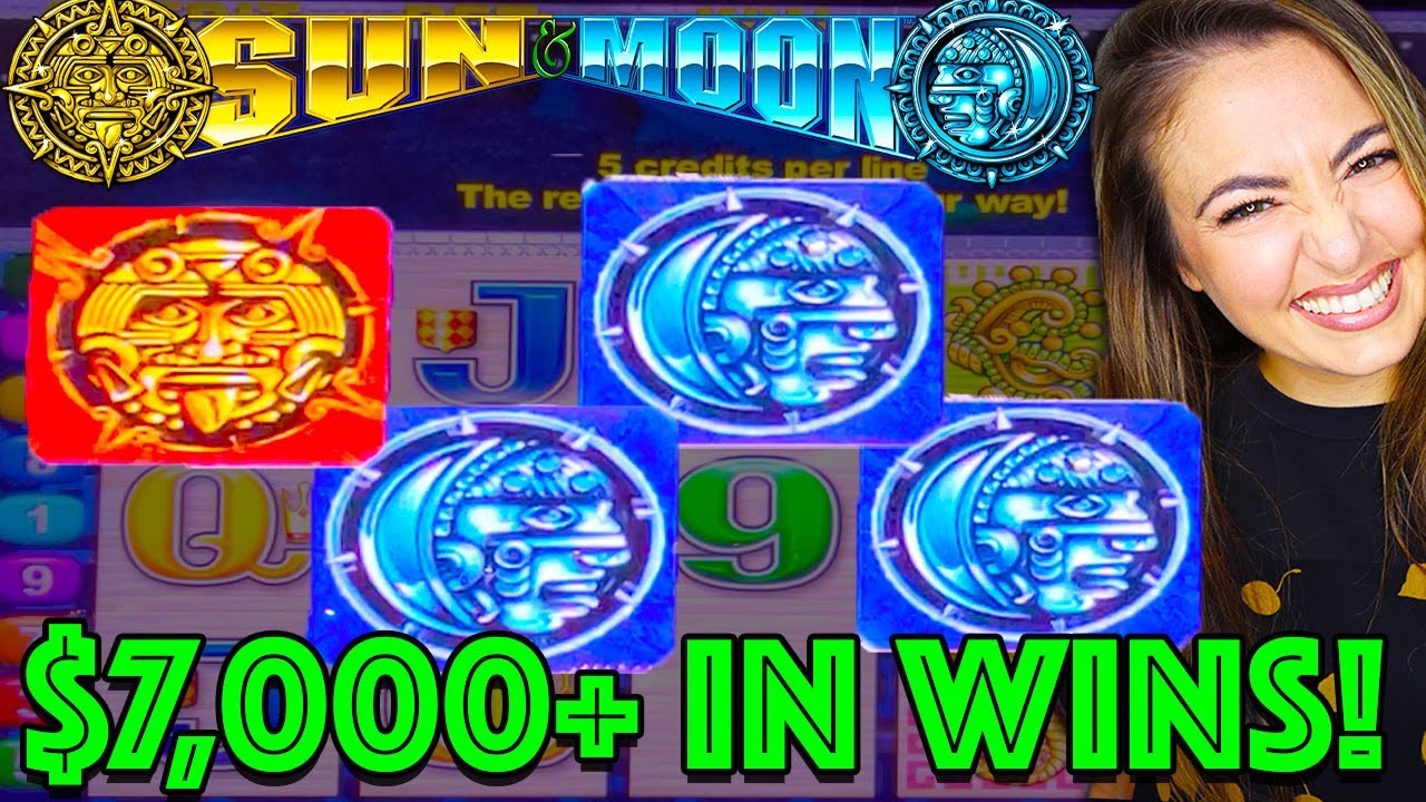 55 FREE GAMES = 2 JACKPOT HANDPAYS ON 🌞SUN & MOON🌜GAME