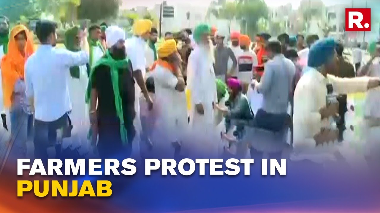 Punjab: Farmers March Towards CM's House, Hold Massive Protest Over Wheat Procurement