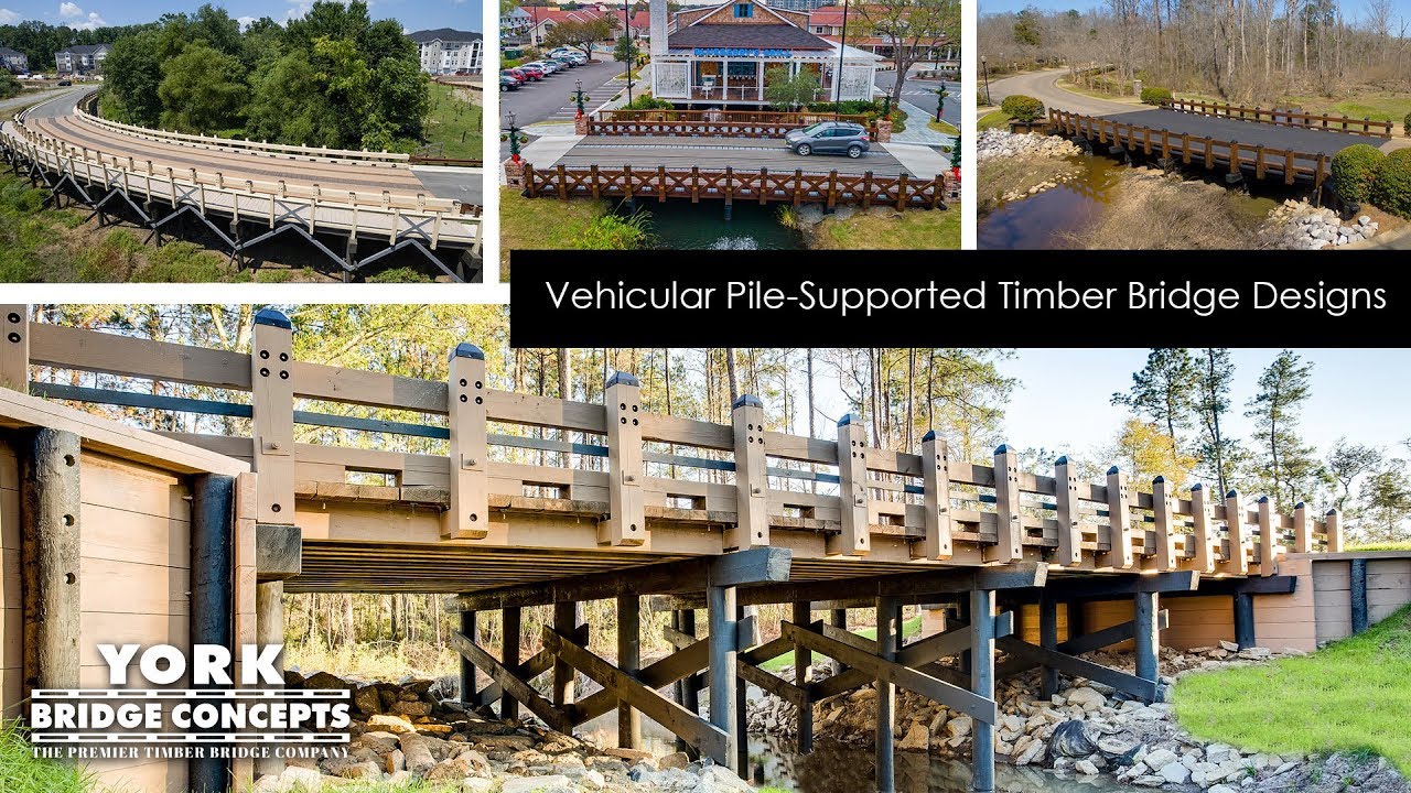 Pile-Supported Timber Vehicular Bridge Designs | Free CAD Downloads | York Bridge Concepts