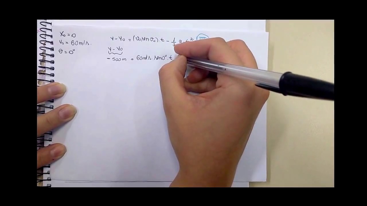 Exercício Resolvido - Cinemática - Movimento em Duas e Três Dimensões