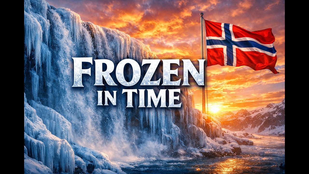I Hiked to a Frozen Waterfall in Norway… Unreal!