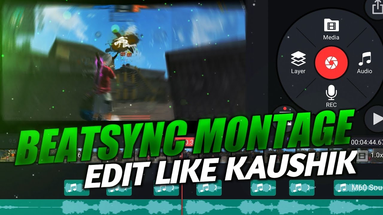 How To Make Beat Sync Montage Like Kaushik || How To Edit Like Free Fire Montage - Garena Free Fire