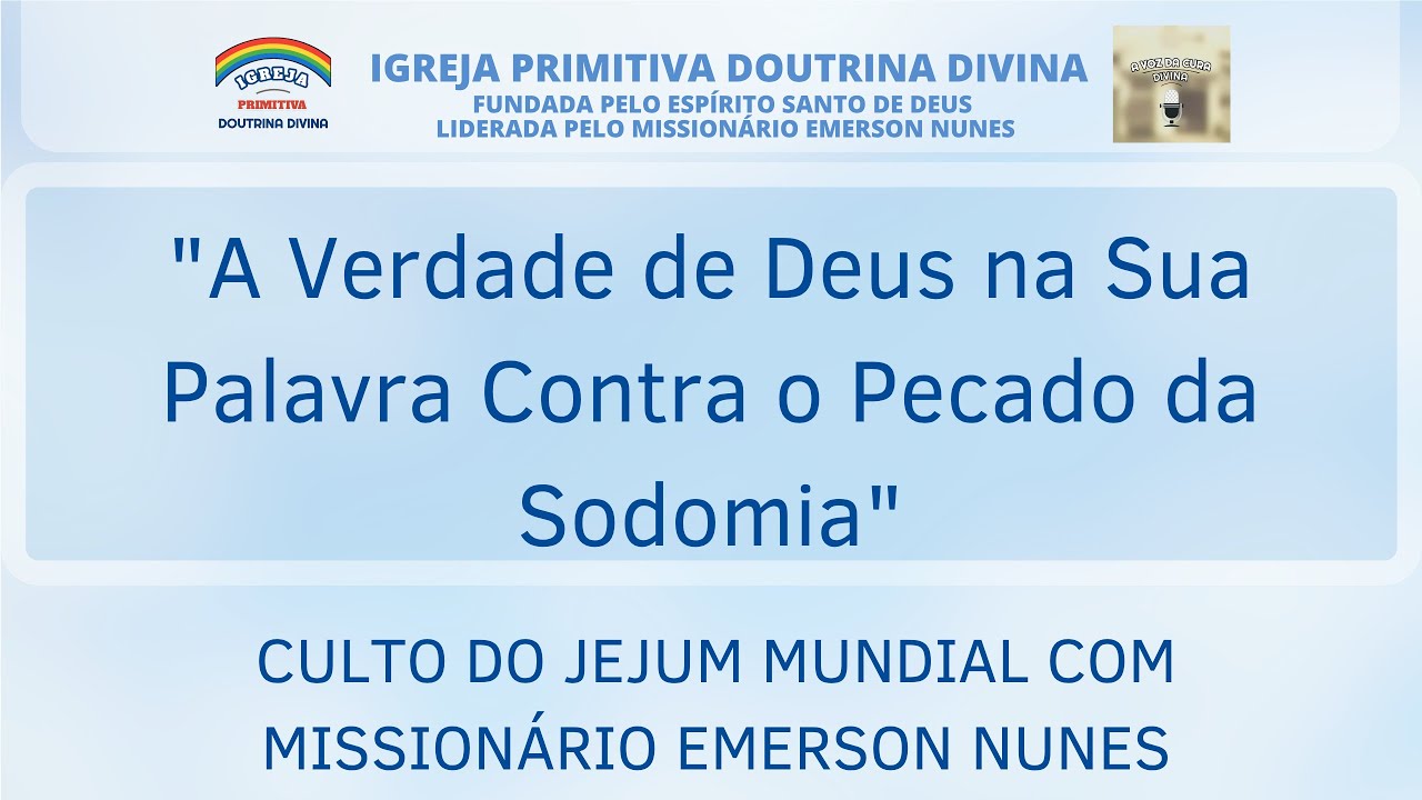 CULTO DO CLAMOR DO JEJUM MUNDIAL COM MISSIONÁRIO EMERSON NUNES 14-05-2025 LV