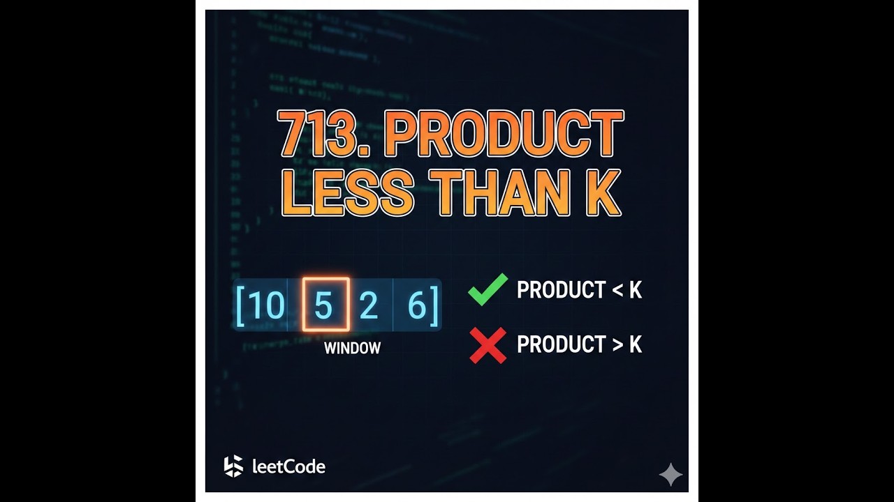 LeetCode 713|| PRODUCT OF SUBARRAY LESS THAN K || EASY HINDI EXPLAINATION #slidingwindow #coding