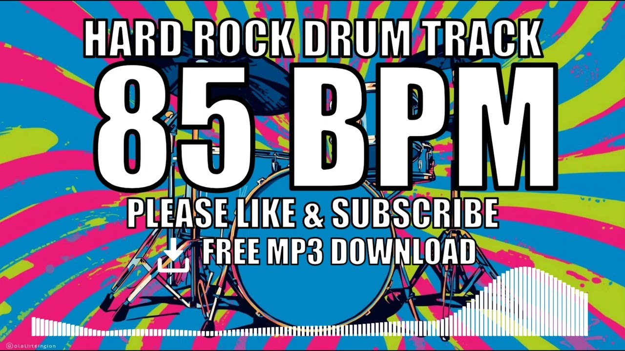 ⚡ Hard Rock Drum Track #10 – 85 BPM | FREE MP3 DOWNLOAD 🥁