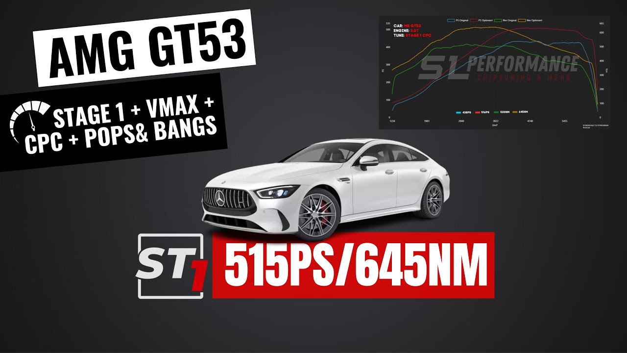 Mercedes AMG GT53 435PS Chiptuning Stage 1 + Pops & Bangs CPC | SL Performance