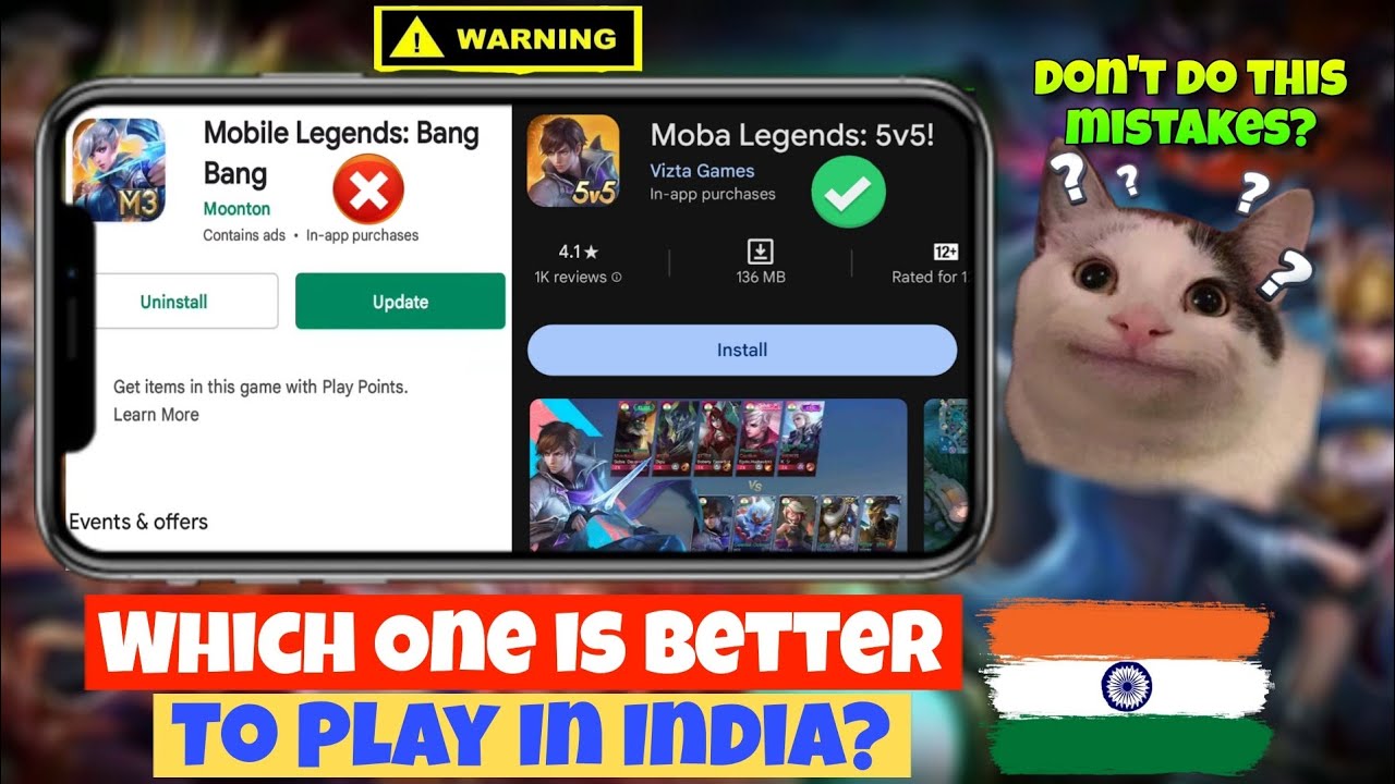 Which one is better to play in India?🤔, full details, moba legends 5v5 scam or real? in (Hindi)