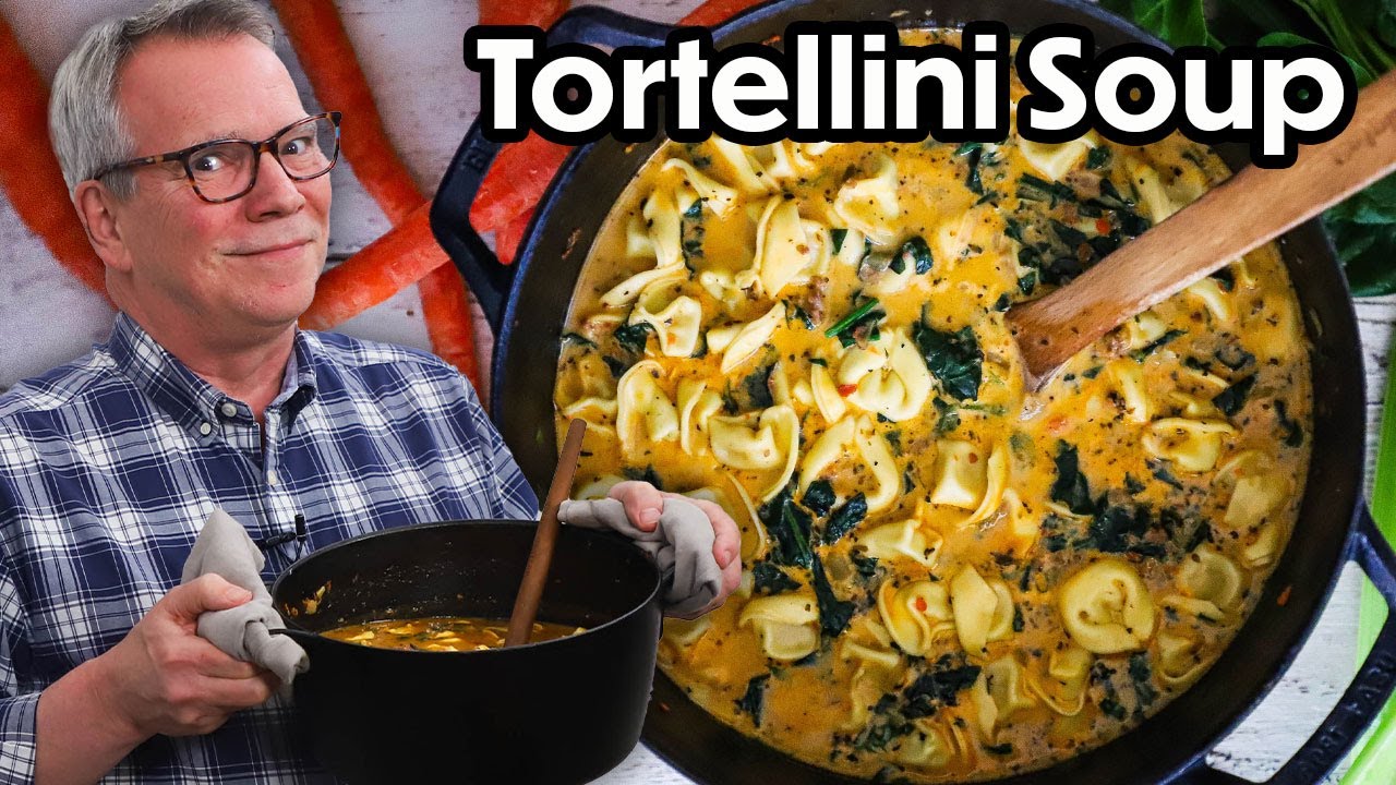 The BEST Creamy Tortellini Soup