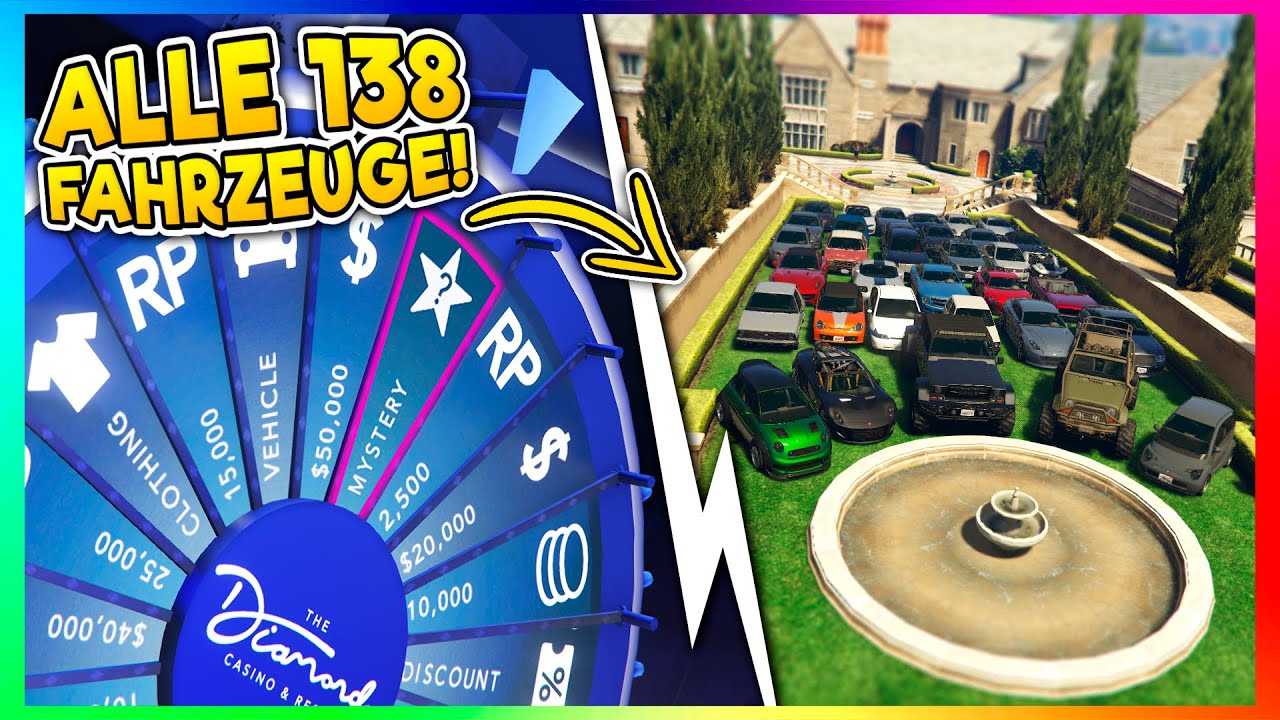 CASINO GLÜCKSRAD - ALLE 138 FAHRZEUGE DIE MAN BEIM MYSTERY-FELD GEWINNEN KANN! | GTA Online