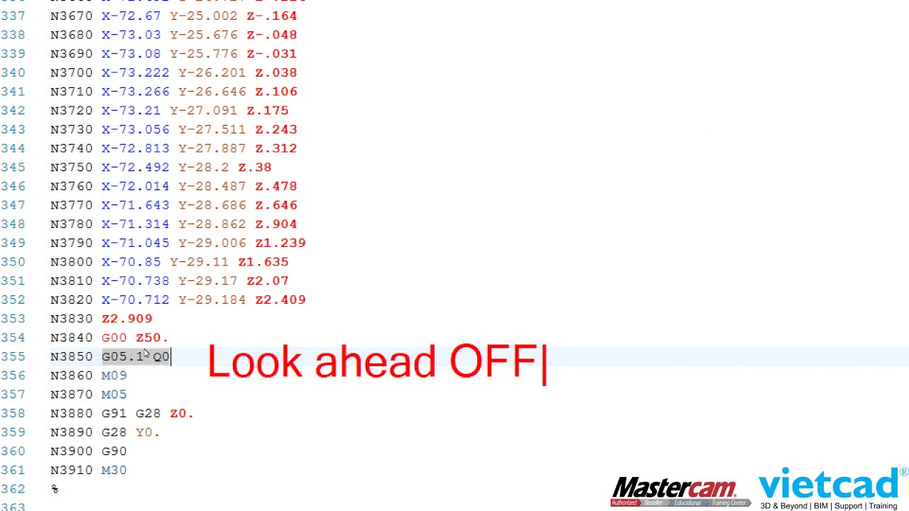 High Speed Mode Output With Mastercam Post