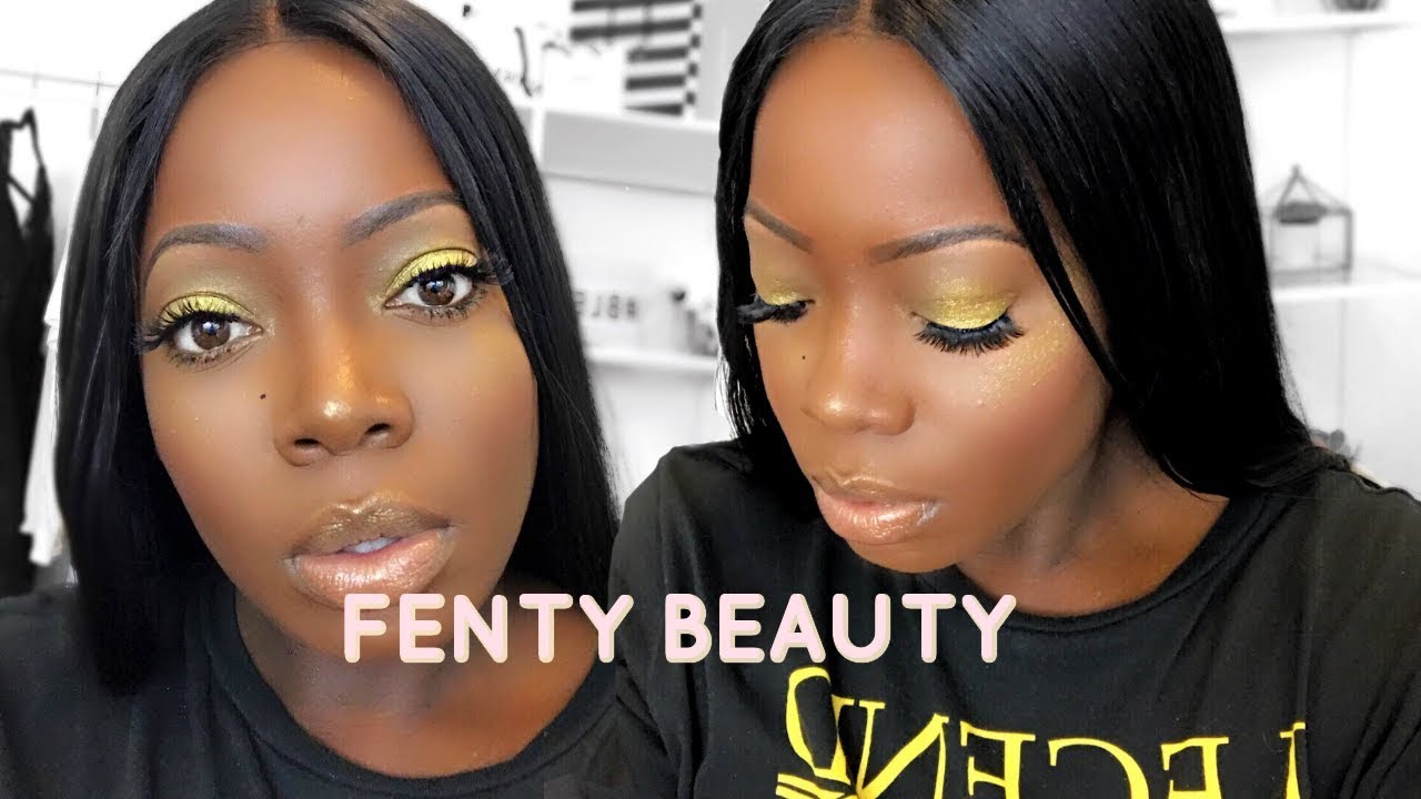 FENTY BEAUTY  by RIHANNA| FULL FACE| FIRST IMPRESSION| FOUNDATION SHADE 450| DARK SKIN| REVIEW