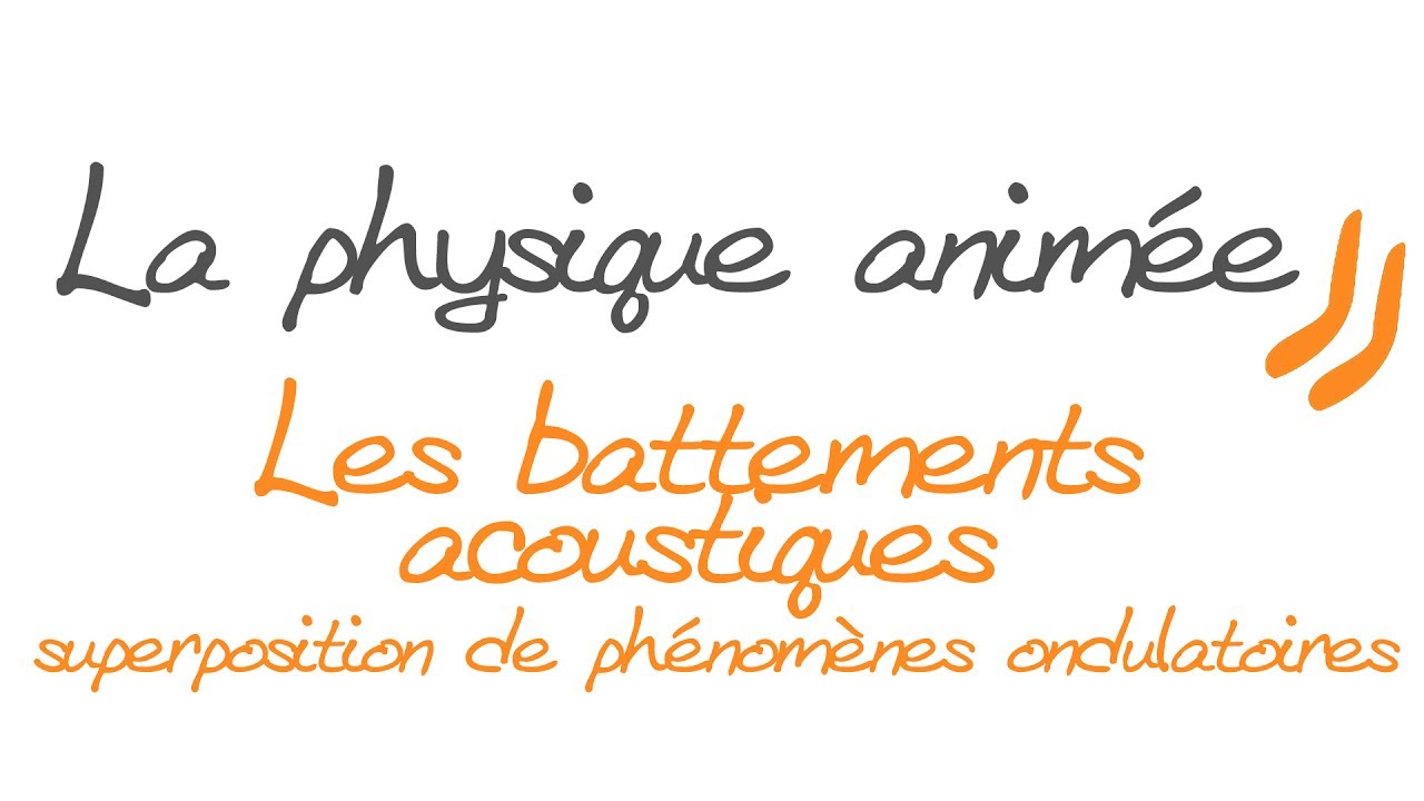 La physique animée : Battements acoustiques, superposition de phénomènes ondulatoires