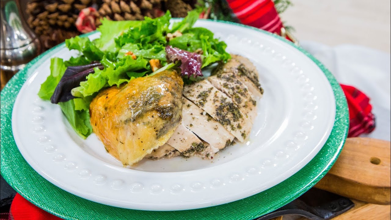 Sage & Rosemary Rubbed Upside Down Roast Chicken - Home & Family