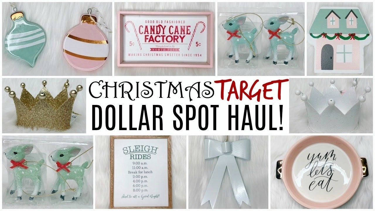 TARGET DOLLAR SPOT HAUL! ♡ CHRISTMAS DECOR ♡ PINK & PASTEL ♡ 2019
