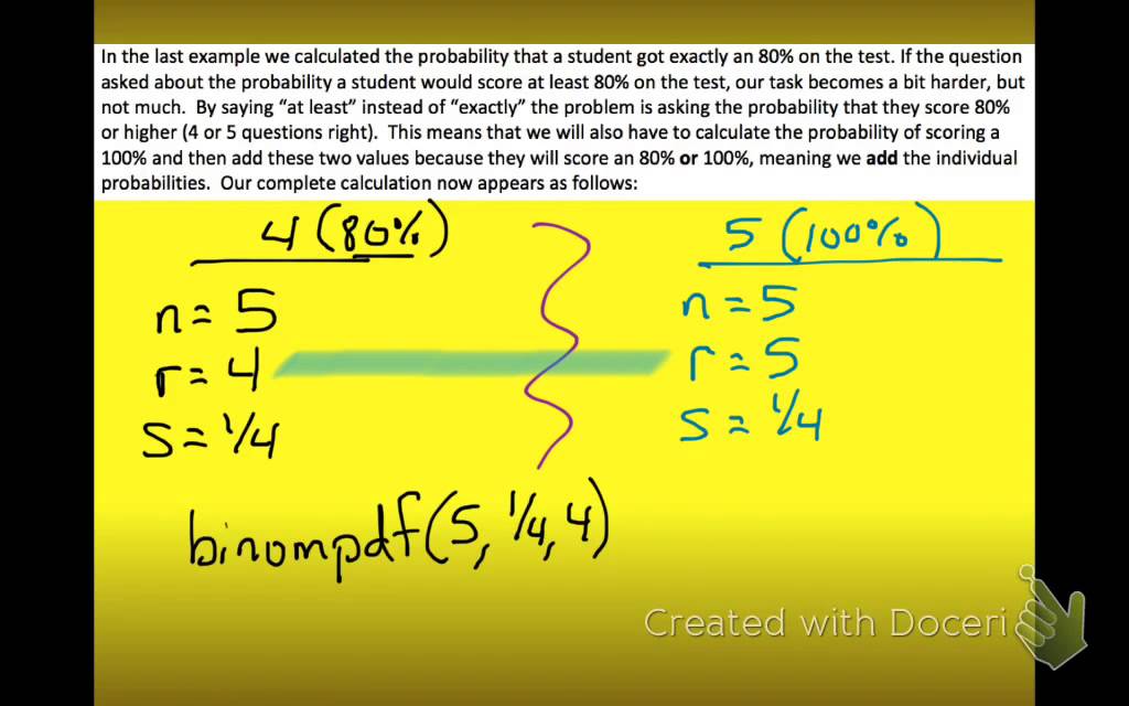 binomial probability (at least-at most)