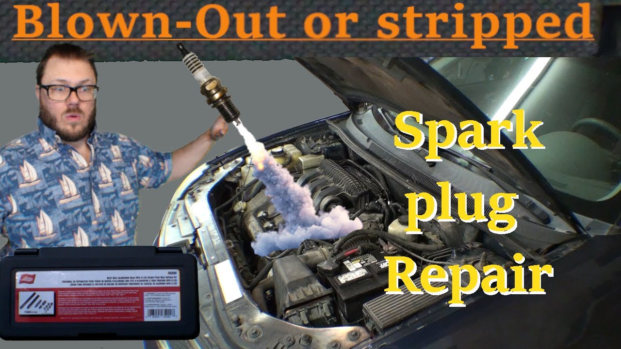 Repairing Blown Out or Stripped spark plug threads using Lisle 65200/65000 14mm Deep Hole Repair Kit