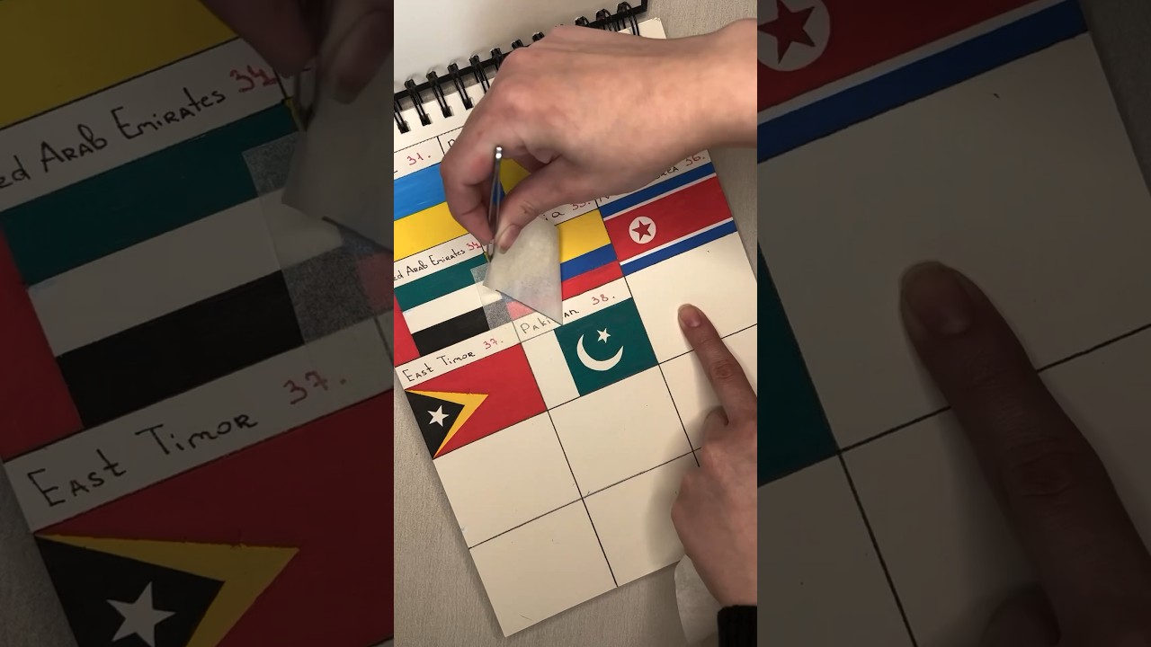 Drawing the flag of Pakistan 🇵🇰 What&rsquo;s next? #art #drawingpainting #creative #painting