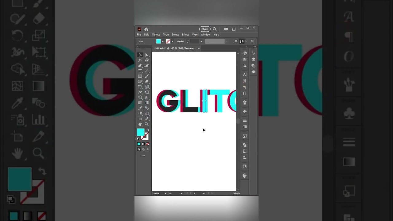 Make a Glitch Effect for illustrator  