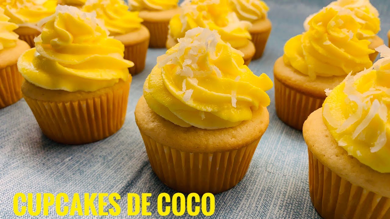 Como hacer cupcakes de coco/cupcakes de coco fácil de hacer y muy ricos
