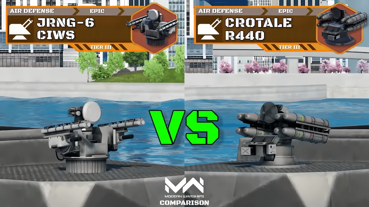 JRNG  6 VS Crotale R440 | Epic Air Defense Comparison | Modern Warships
