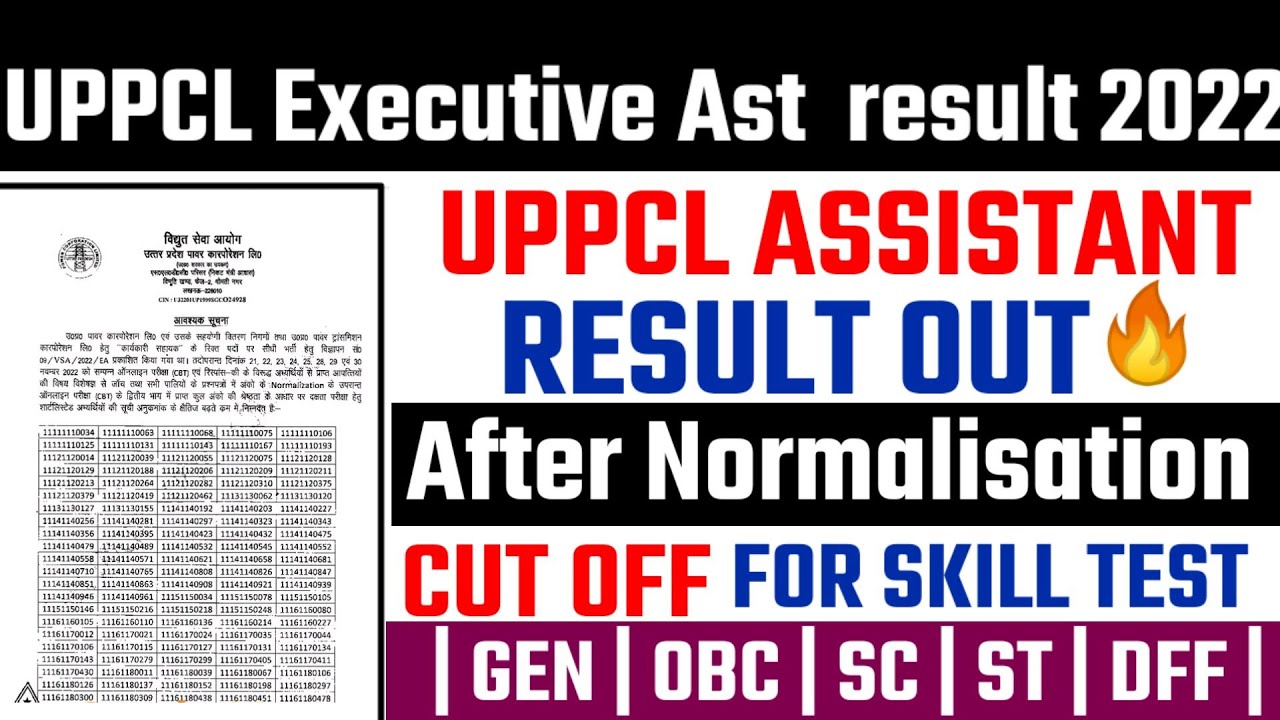 uppcl executive assistant result 2022 Uppcl Executive Assistant Cut Off 2022 | UPPCL EA Cut-off 2022