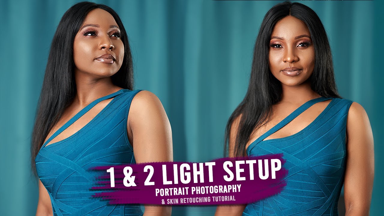 Portrait Photography with 1 & 2 Light Setup + Skin Retouching Tutorial